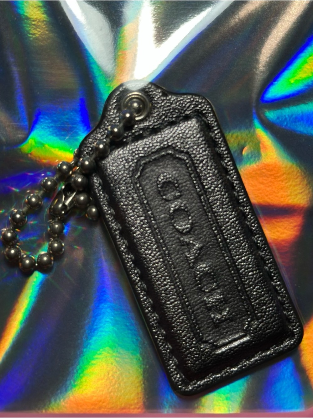 Coach Leather Hangtag, like-new